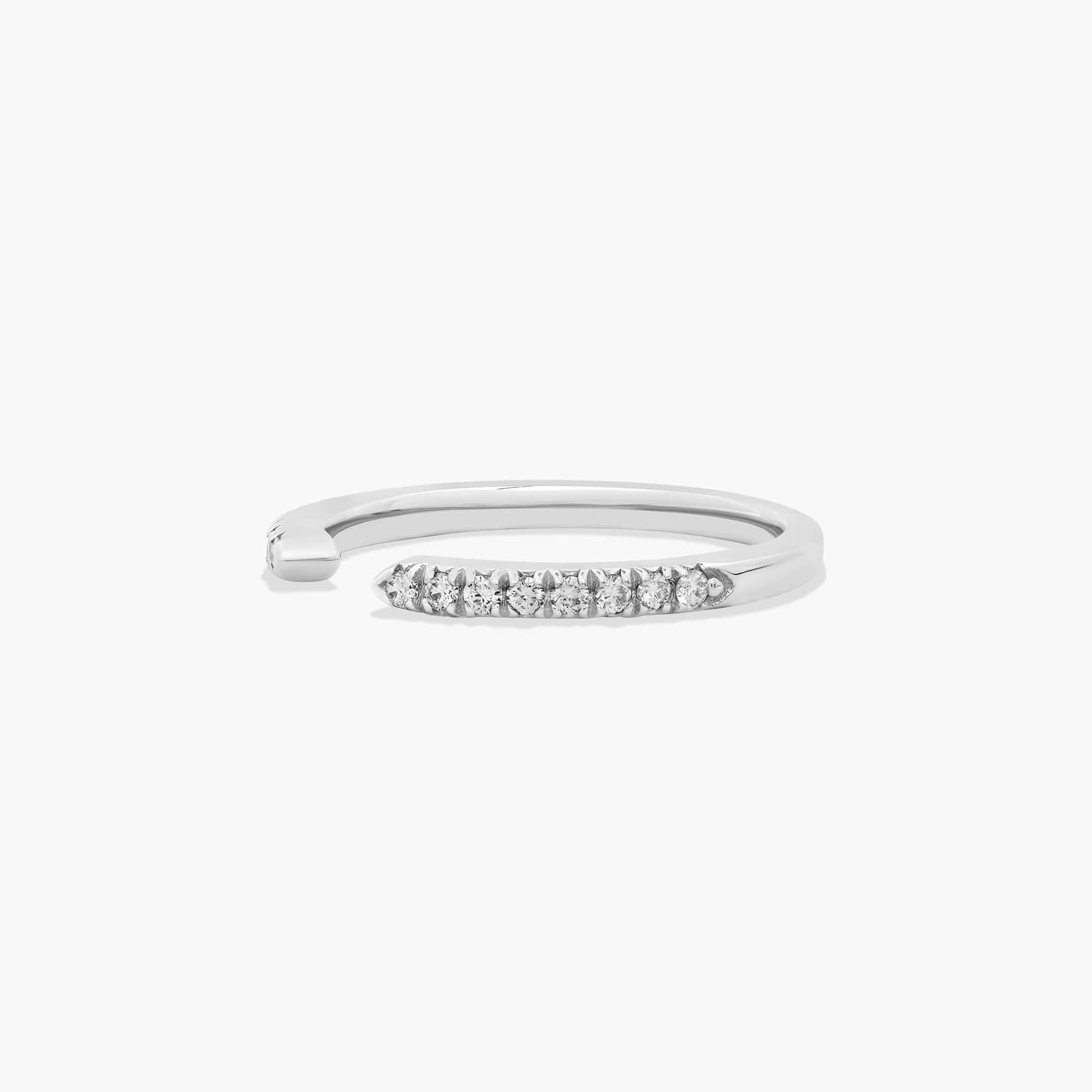 Open Diamond Wedding Ring In Platinum (1.50mm)