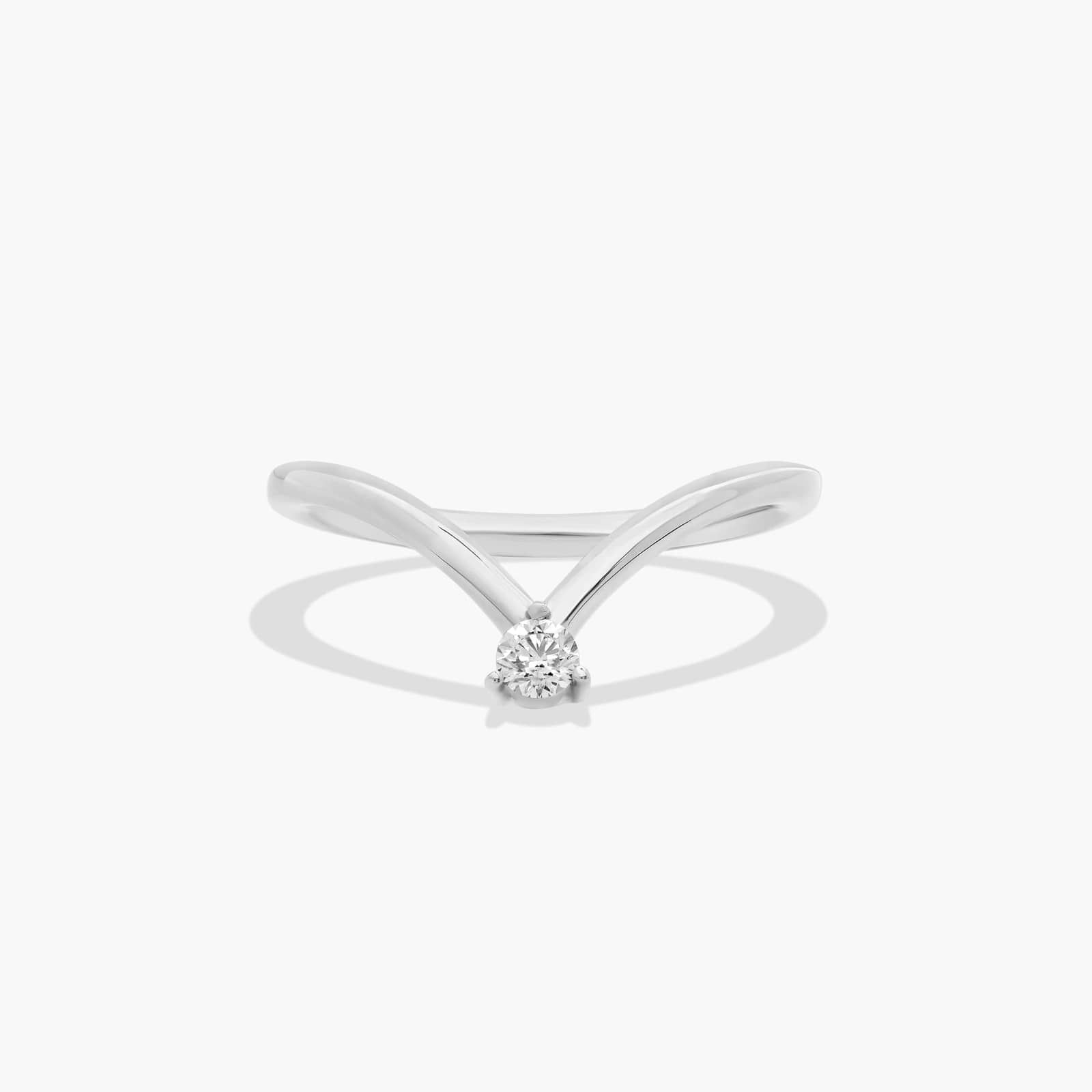Chevron Diamond Wedding Ring In Platinum (1.50mm)