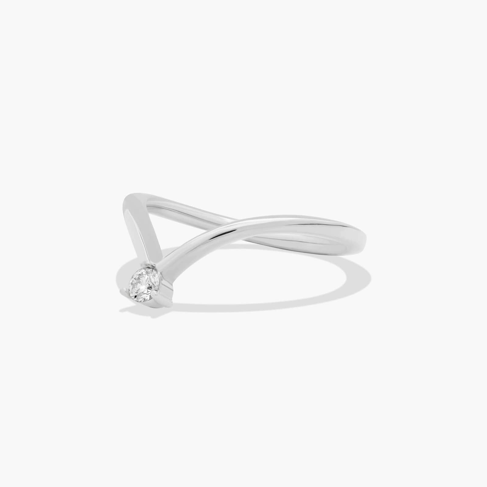 Chevron Diamond Wedding Ring In Platinum (1.50mm)
