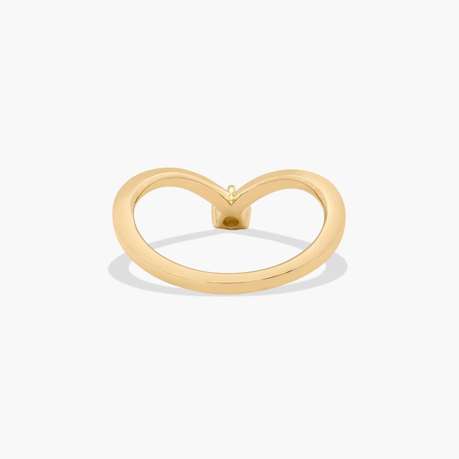 Chevron Diamond Wedding Ring In 14K Yellow Gold (1.50mm)