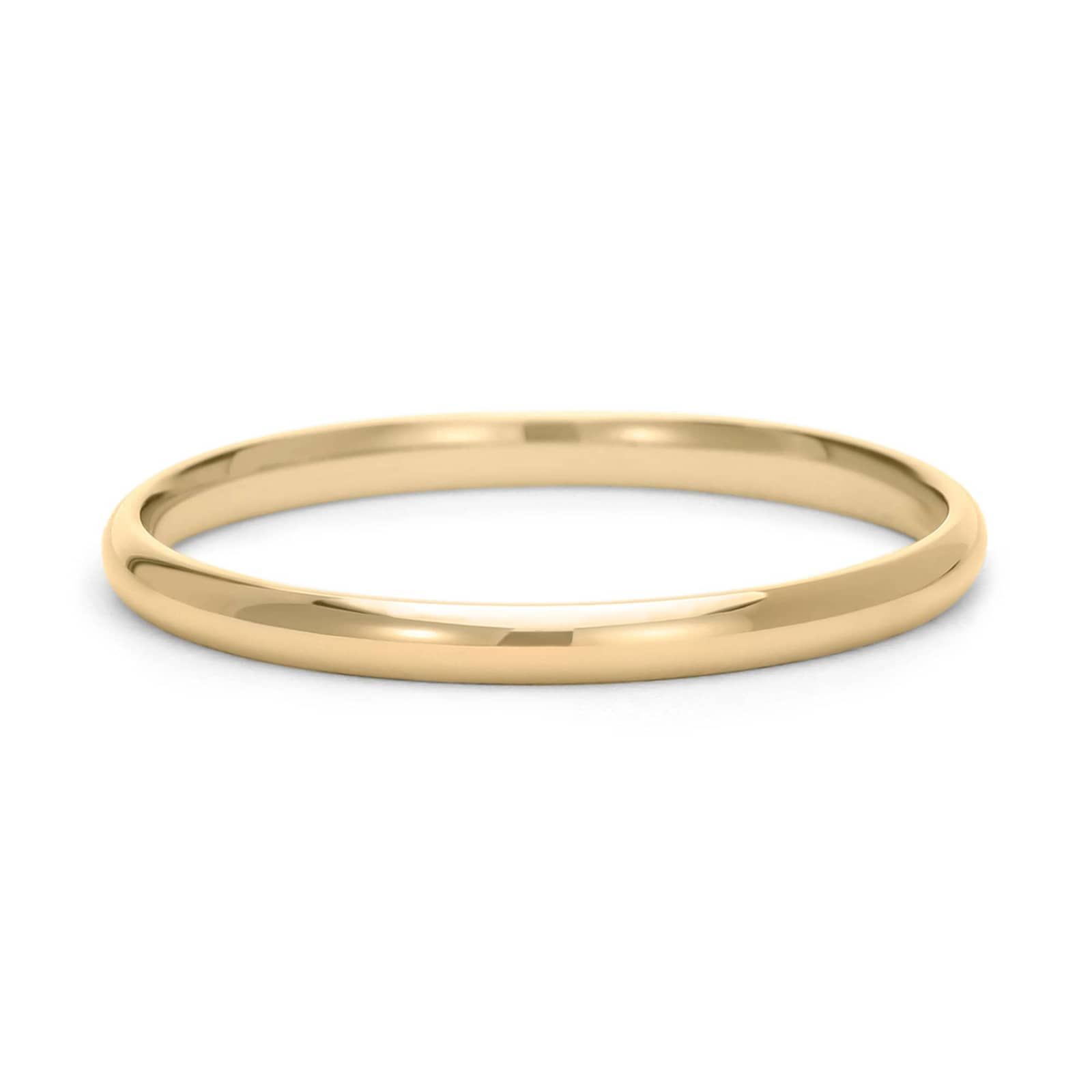 Mid-weight Comfort Fit Wedding Ring in 14k Yellow Gold (2mm)