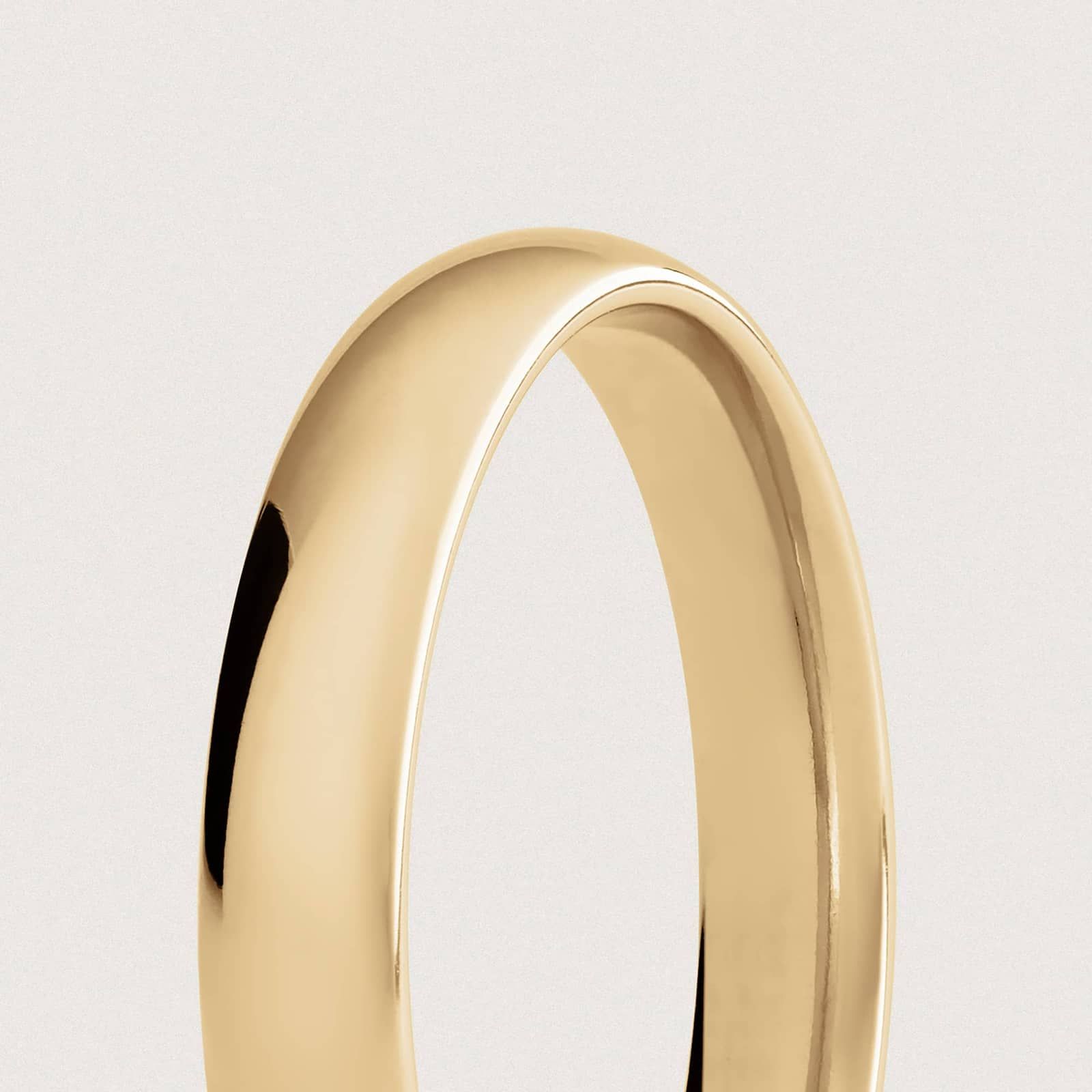 Mid-weight Comfort Fit Wedding Ring in 14k Yellow Gold (3mm)