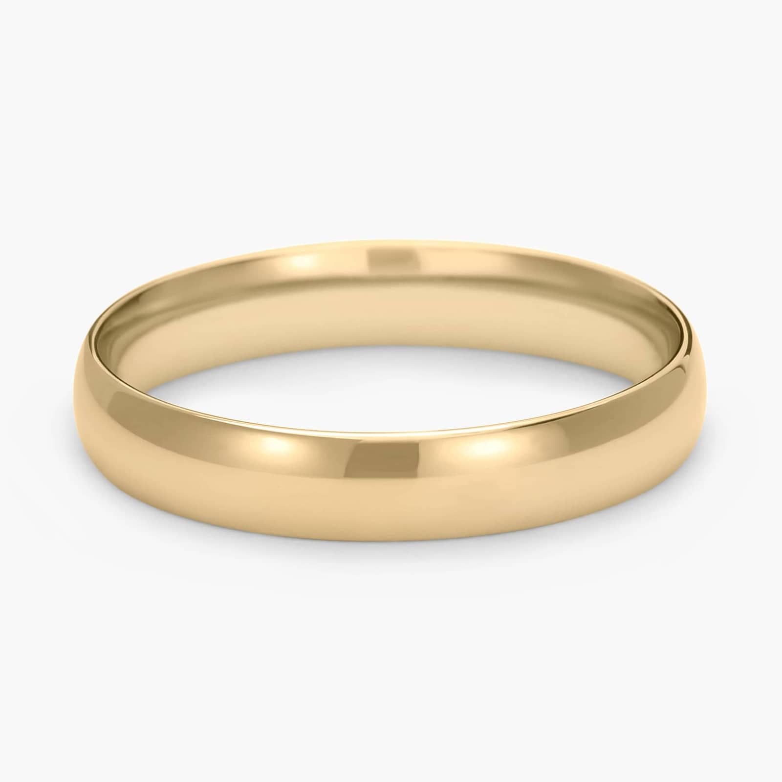 Mid-weight Comfort Fit Wedding Ring in 14k Yellow Gold (4mm)