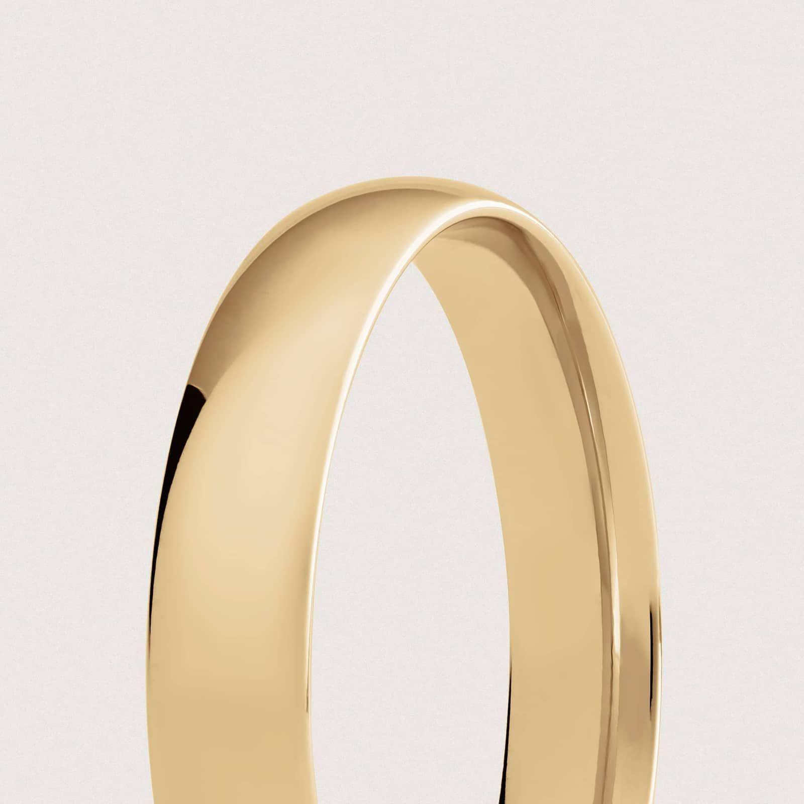 Mid-weight Comfort Fit Wedding Ring in 14k Yellow Gold (4mm)