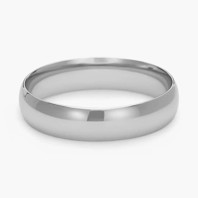 Mid-weight Comfort Fit Wedding Ring in Platinum (5mm)