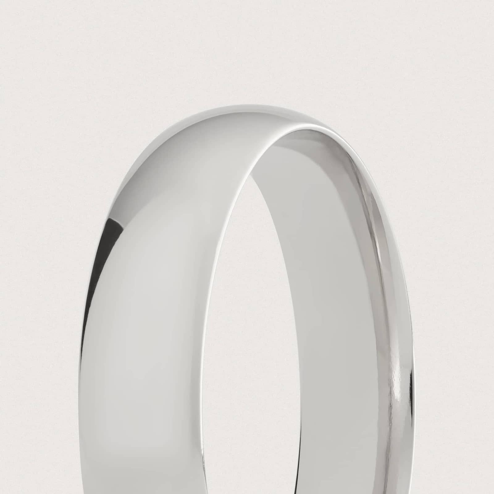 Mid-weight Comfort Fit Wedding Ring in 14k White Gold (5mm)