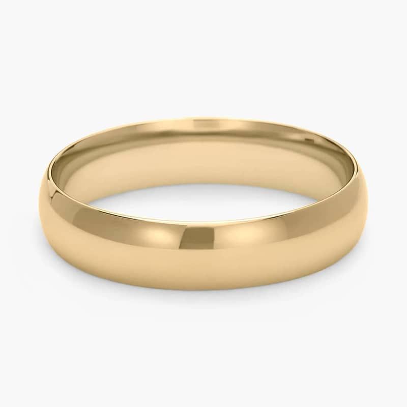 Mid-weight Comfort Fit Wedding Ring in 14k Yellow Gold (5mm)