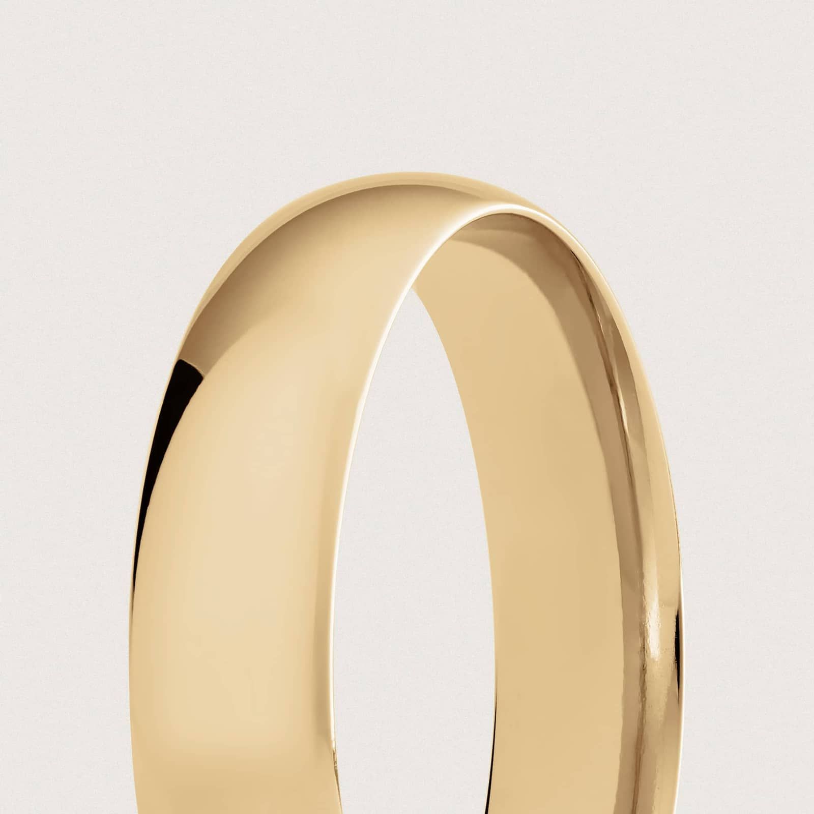 Mid-weight Comfort Fit Wedding Ring in 14k Yellow Gold (5mm)
