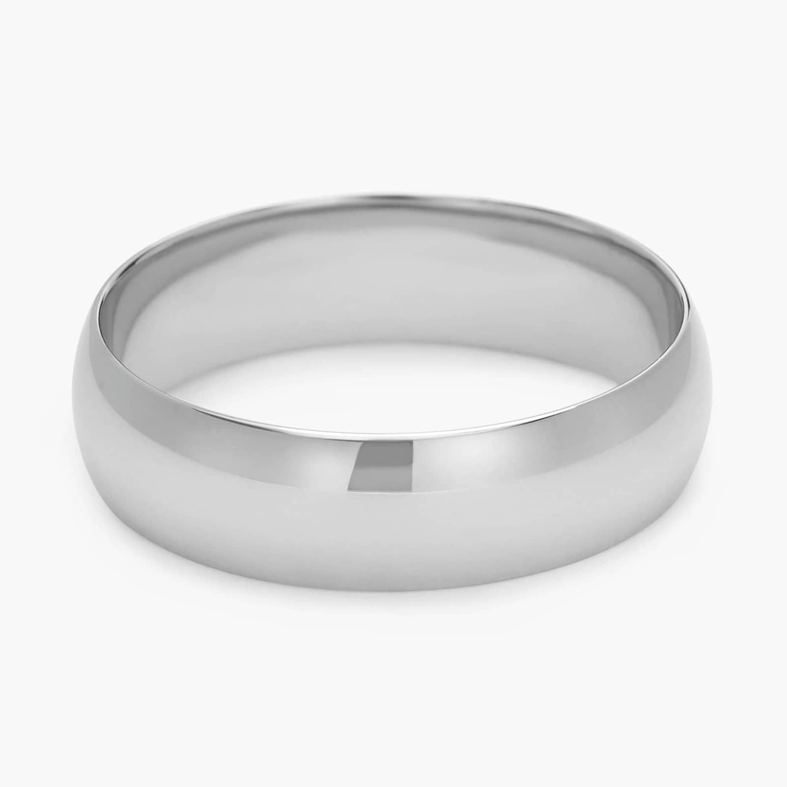 Mid-weight Comfort Fit Wedding Ring in Platinum (6mm)