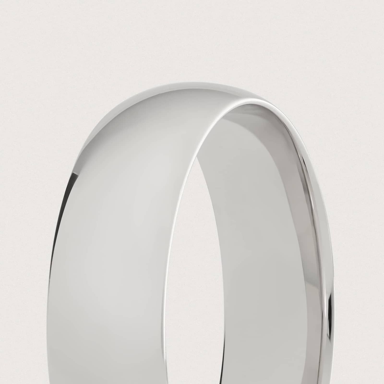 Mid-weight Comfort Fit Wedding Ring in Platinum (6mm)