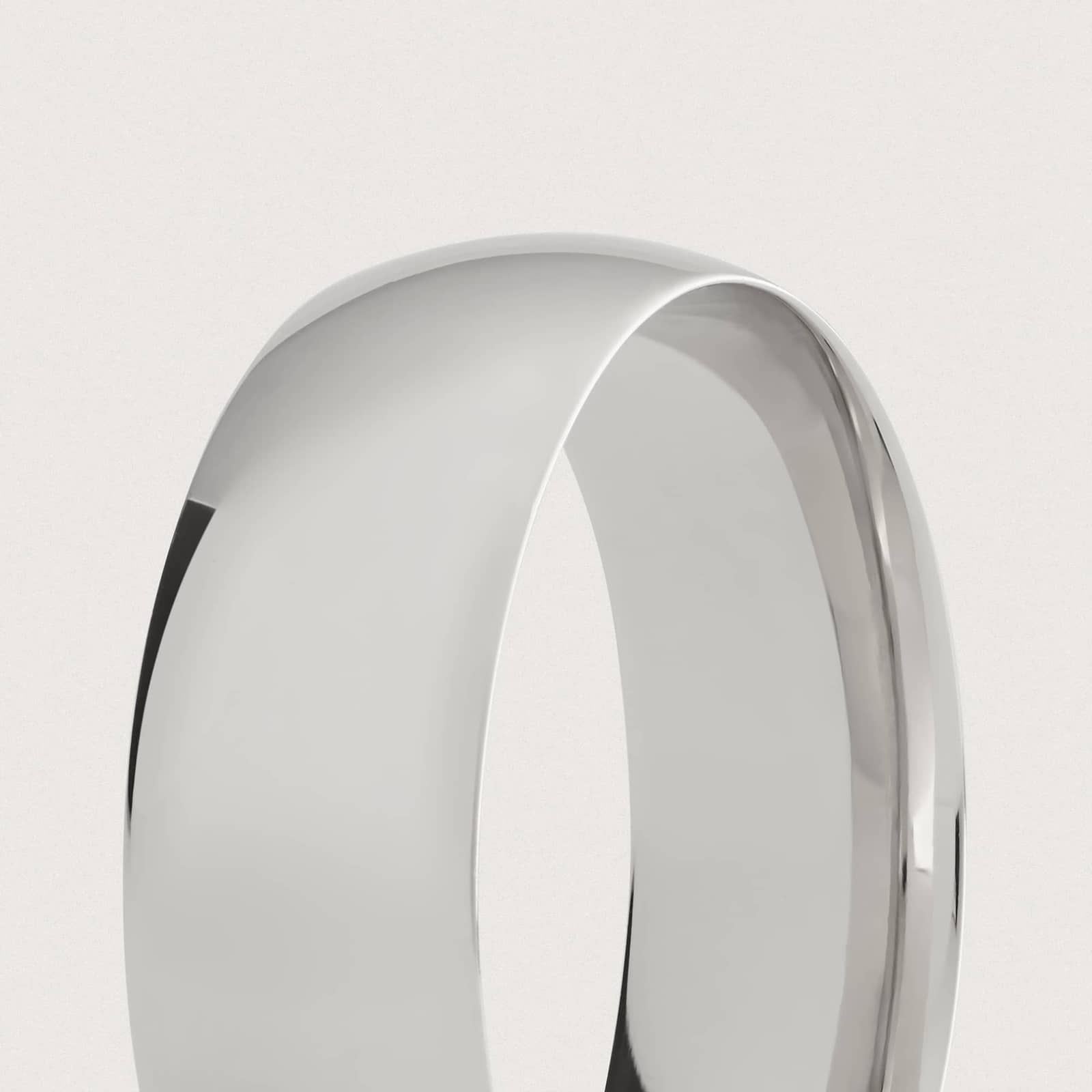 Mid-weight Comfort Fit Wedding Ring in Platinum (7mm)