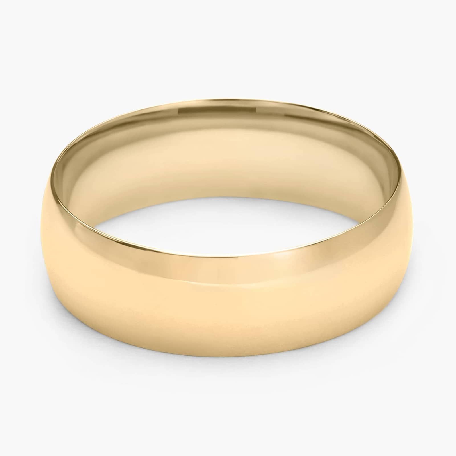 Mid-weight Comfort Fit Wedding Ring in 14k Yellow Gold (7mm)