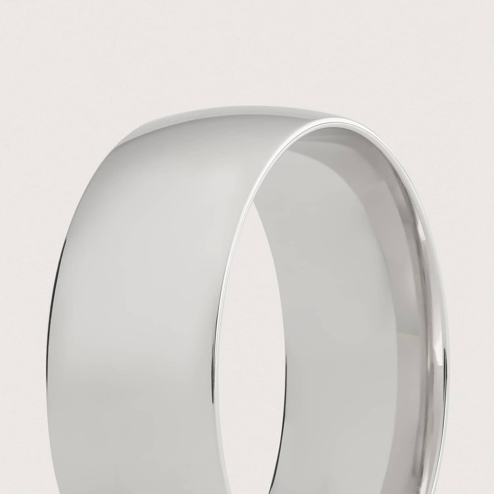 Mid-weight Comfort Fit Wedding Ring in Platinum (8mm)