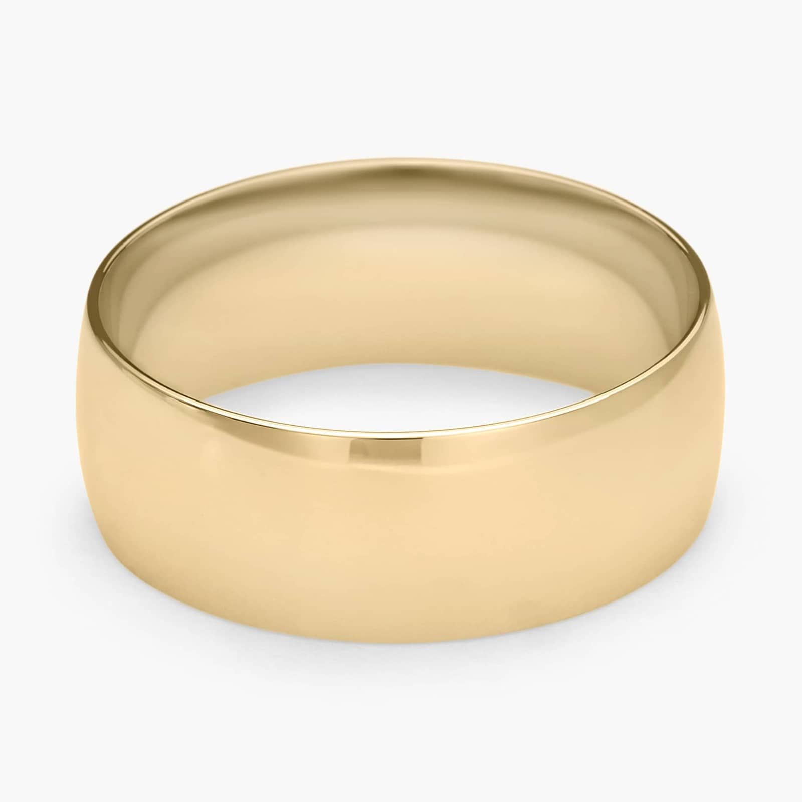 Mid-weight Comfort Fit Wedding Ring in 14k Yellow Gold (8mm)