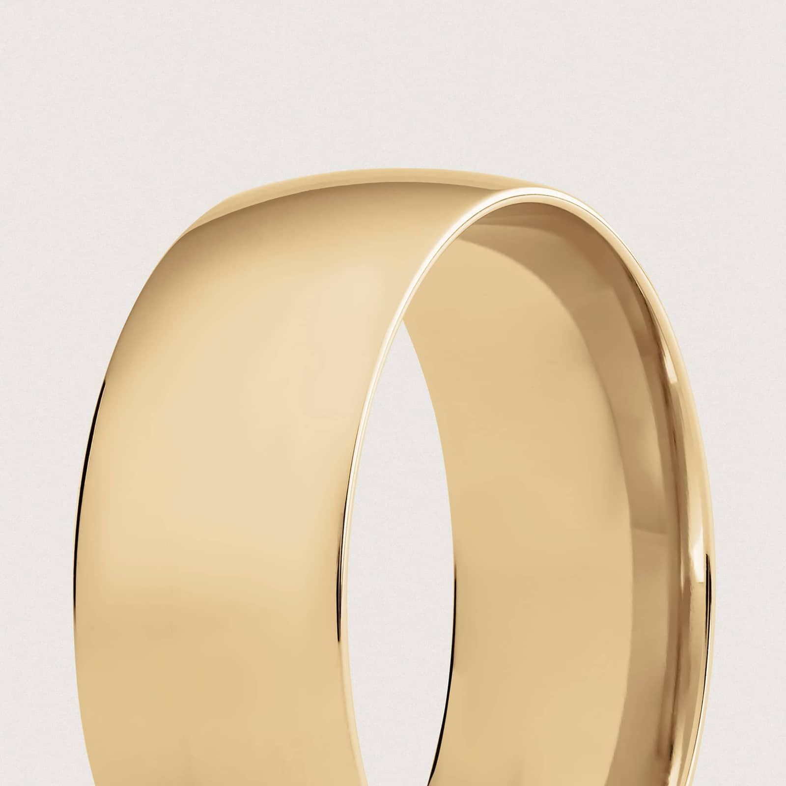 Mid-weight Comfort Fit Wedding Ring in 14k Yellow Gold (8mm)