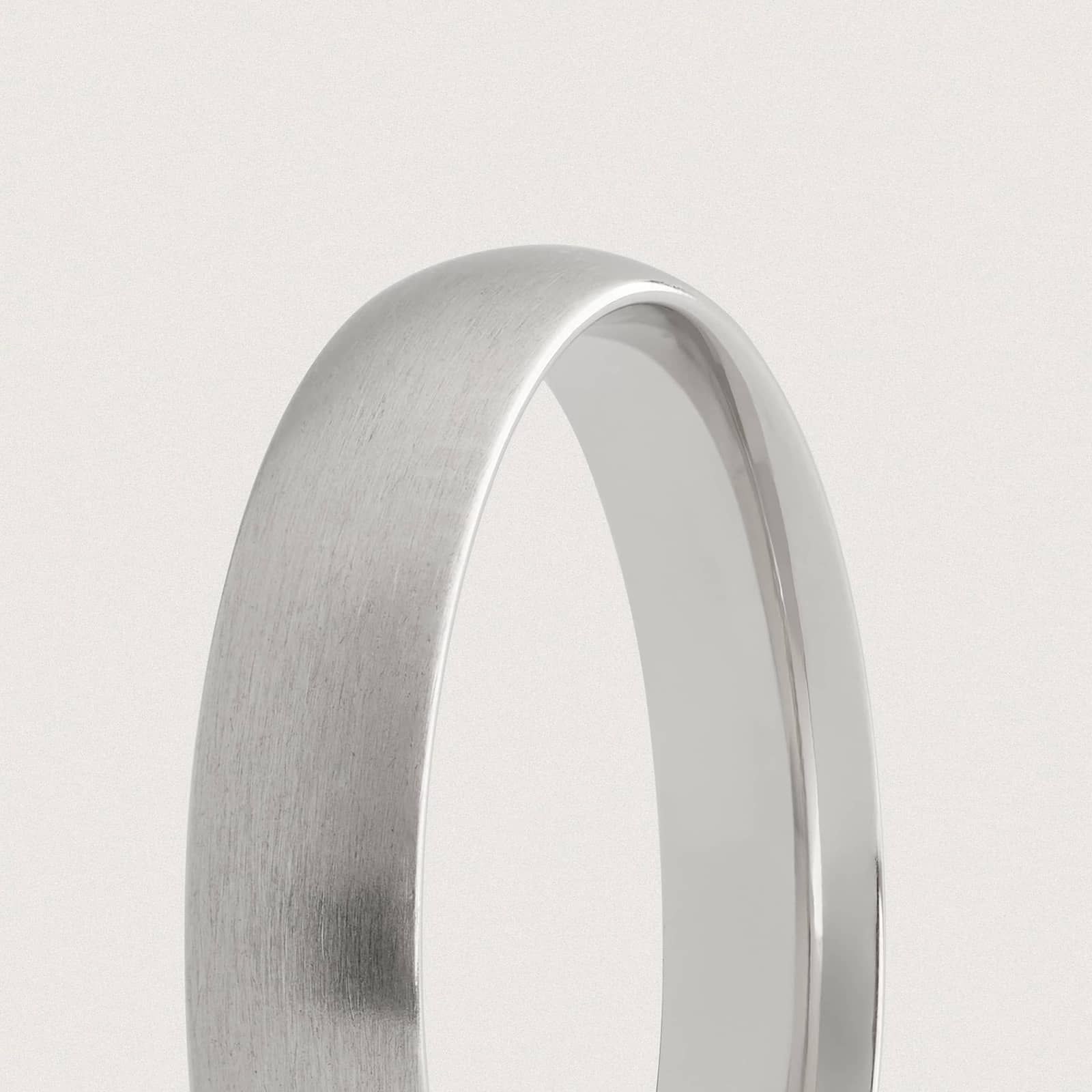 Matte Mid-weight Comfort Fit Wedding Ring in Platinum (4mm)