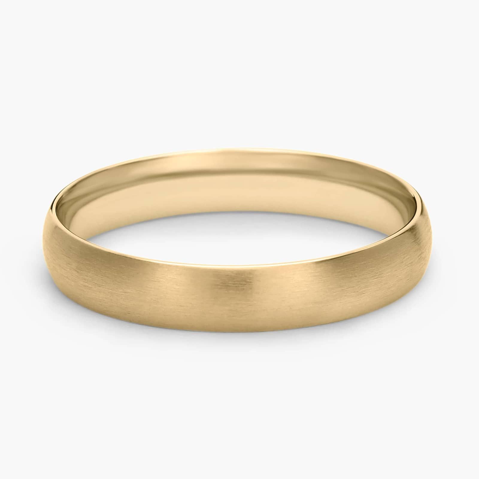 Matte Mid-weight Comfort Fit Wedding Ring in 14k Yellow Gold (4mm)
