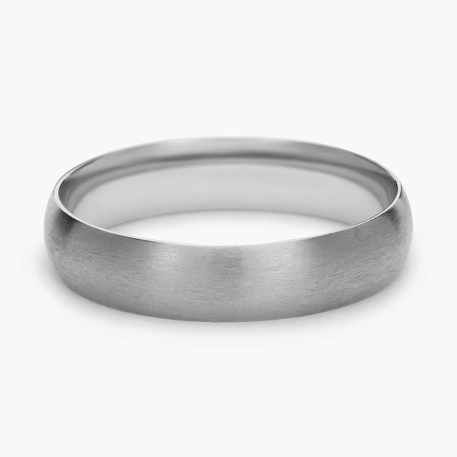 Matte Mid-weight Comfort Fit Wedding Ring in Platinum (5mm)