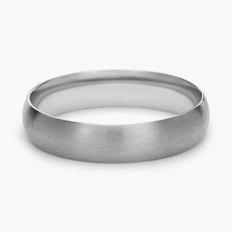 Matte Mid-weight Comfort Fit Wedding Ring in Platinum (5mm)