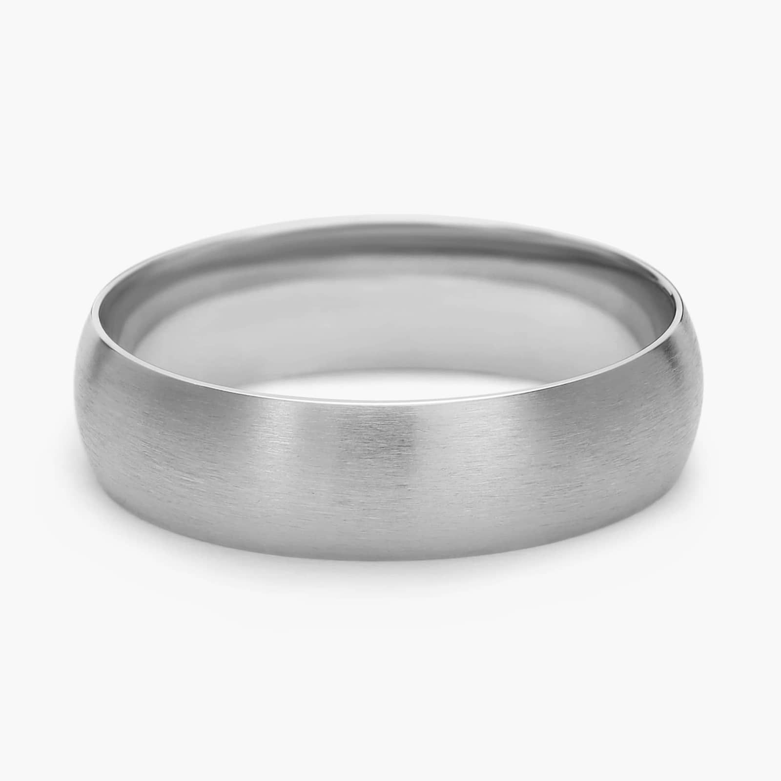 Matte Mid-weight Comfort Fit Wedding Ring in Platinum (6mm)