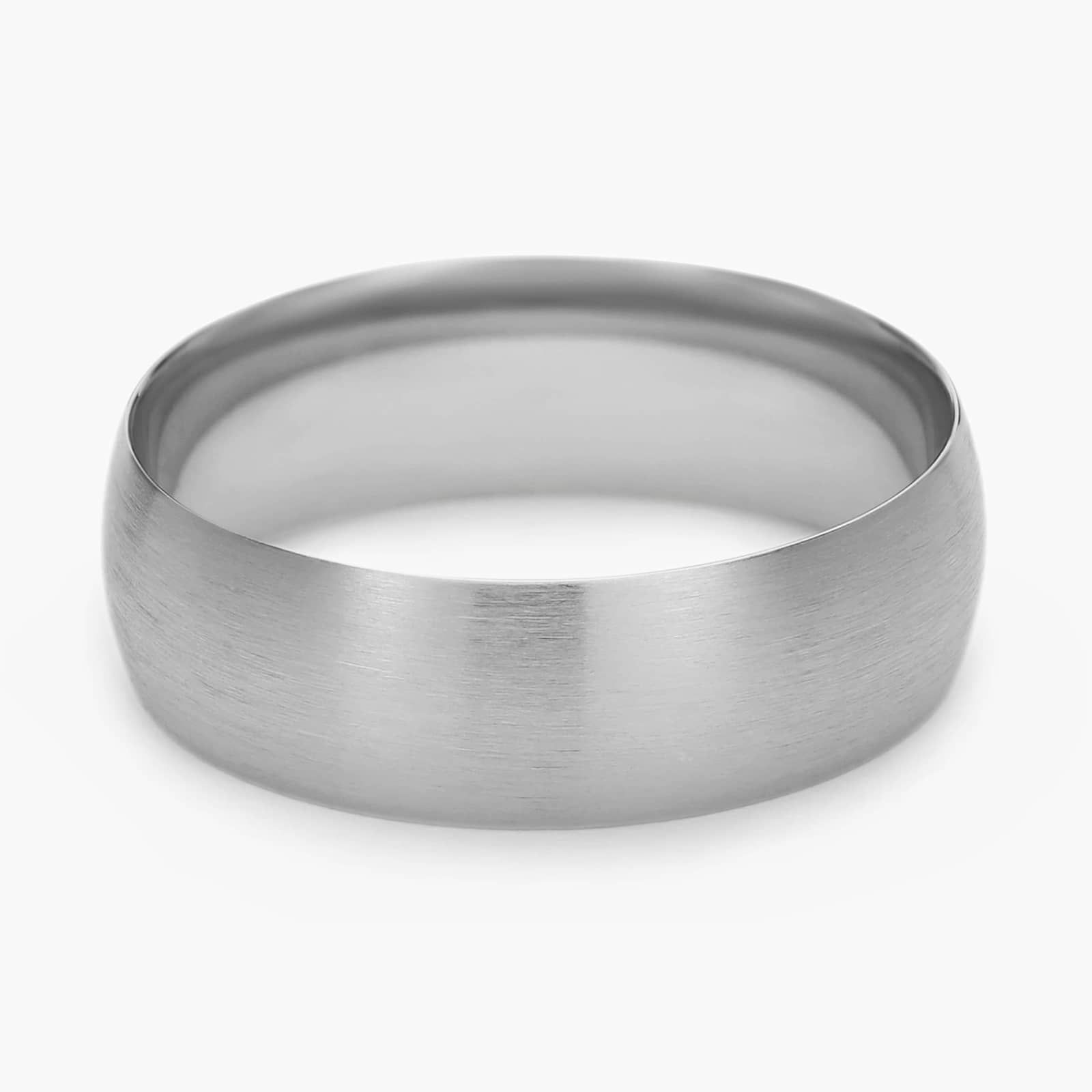 Matte Mid-weight Comfort Fit Wedding Ring in Platinum (7mm)