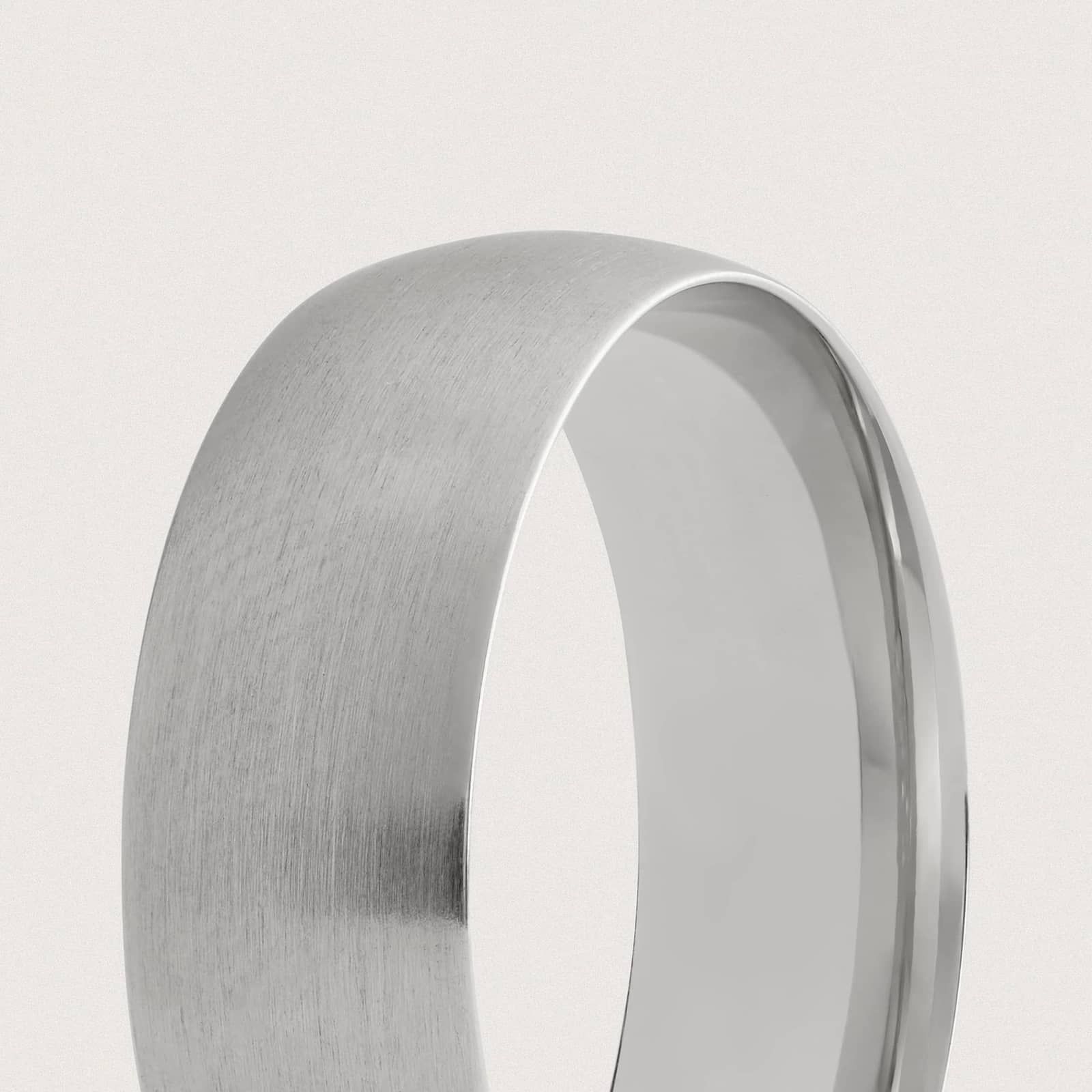 Matte Mid-weight Comfort Fit Wedding Ring in Platinum (7mm)