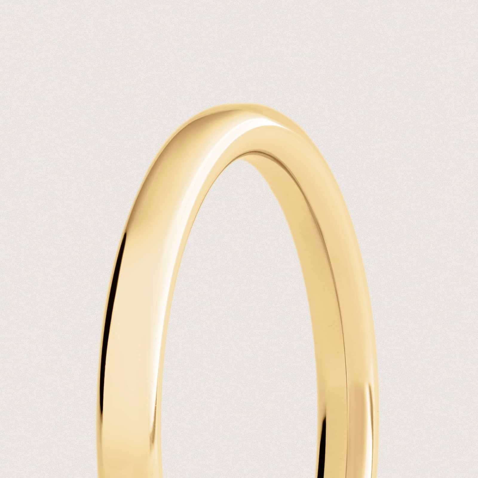 Low Dome Comfort Fit Wedding Ring in 14k Yellow Gold (2mm)