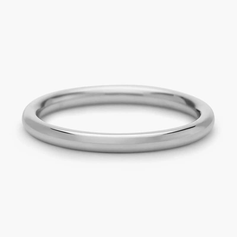 Skyline Comfort Fit Wedding Ring in Platinum (2mm)
