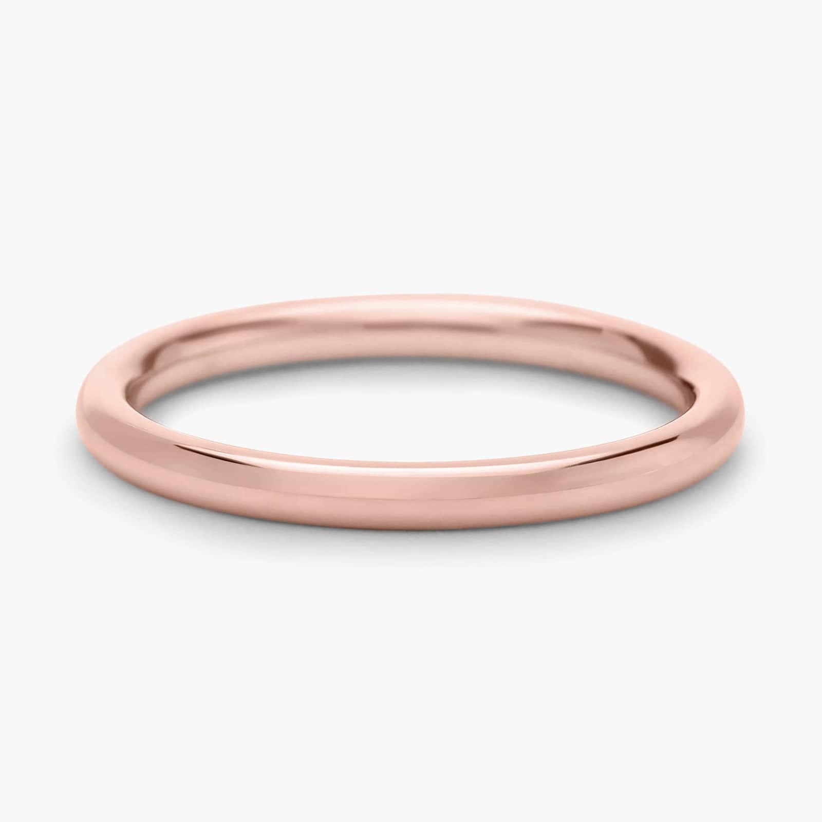 Skyline Comfort Fit Wedding Ring in 14k Rose Gold (2mm)