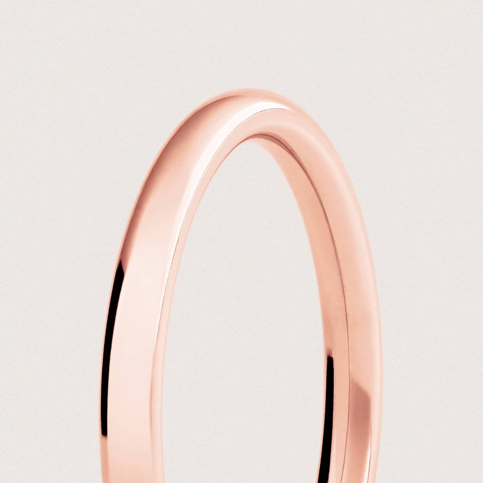Skyline Comfort Fit Wedding Ring in 14k Rose Gold (2mm)