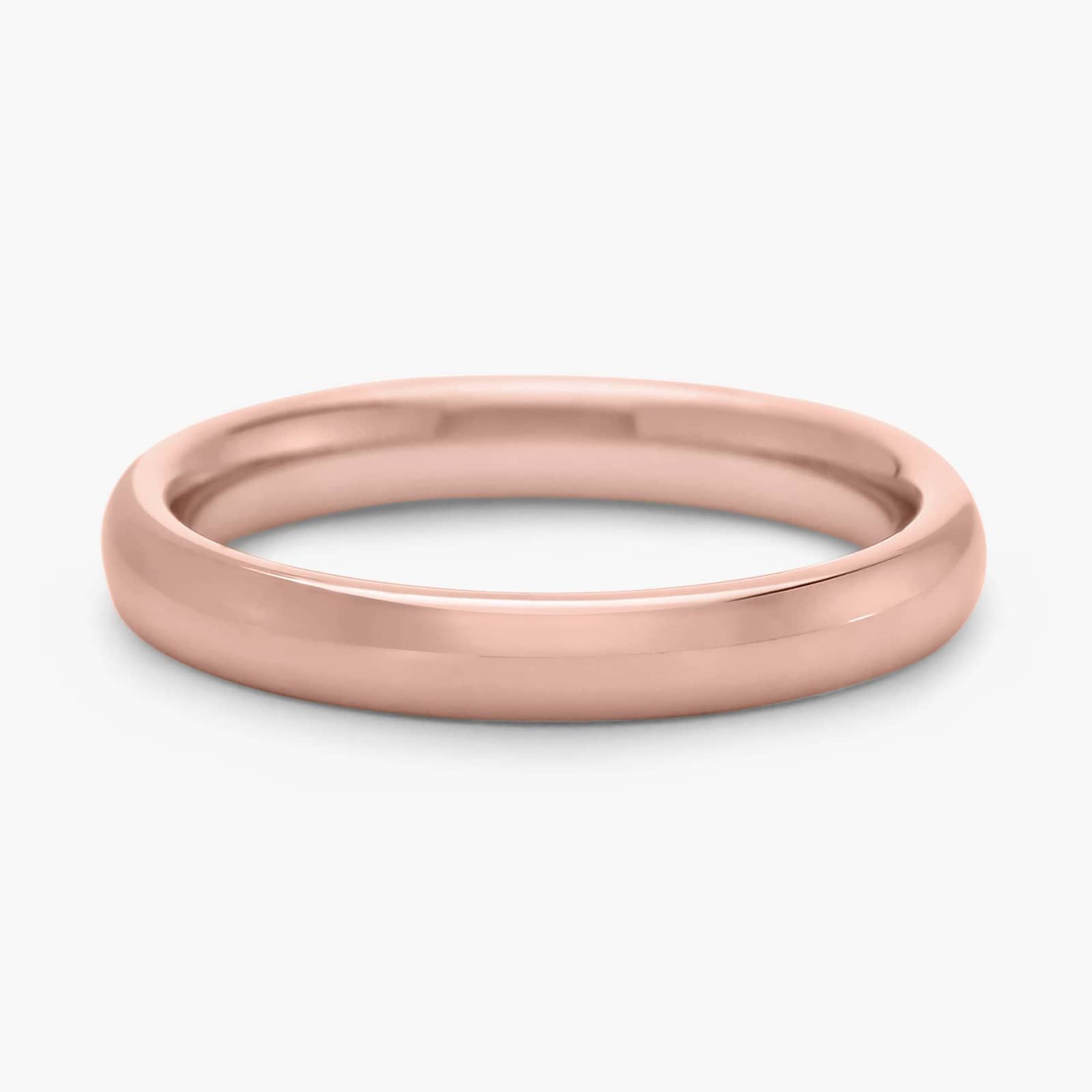 Skyline Comfort Fit Wedding Ring in 14k Rose Gold (3mm)