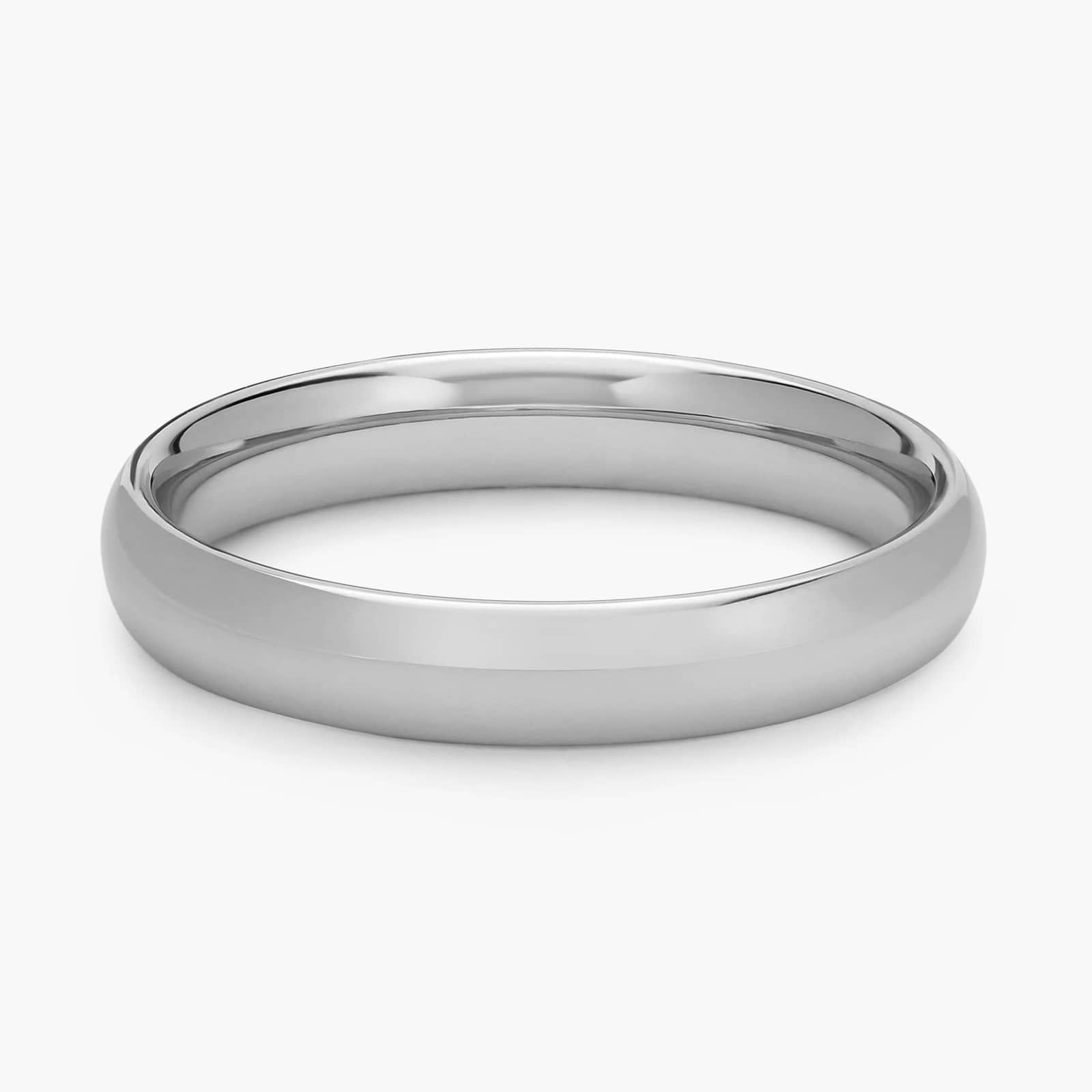 Skyline Comfort Fit Wedding Ring in 18k White Gold (4mm)
