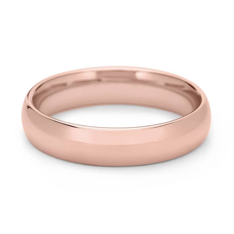 Skyline Comfort Fit Wedding Ring in 14k Rose Gold (5mm)