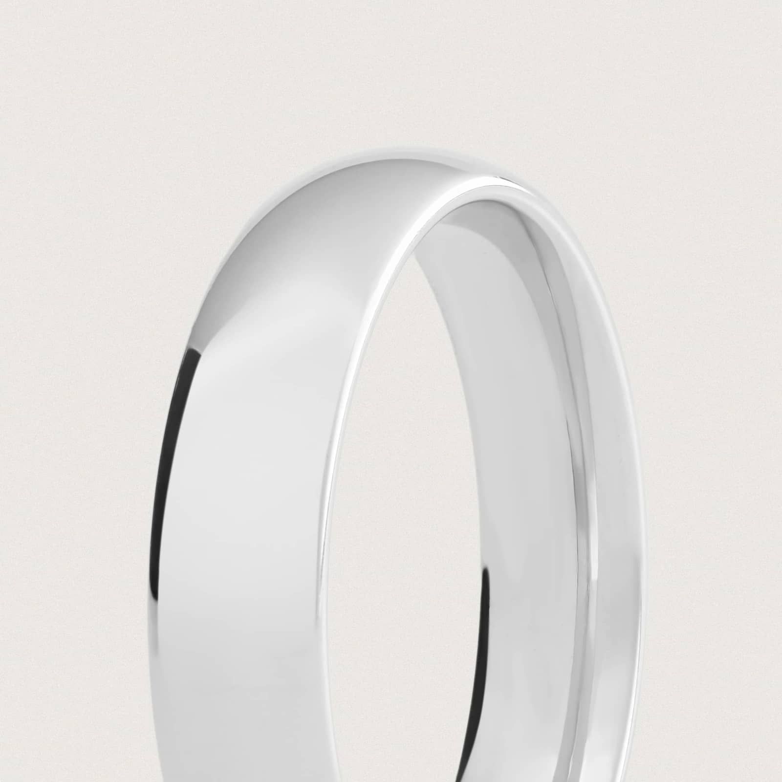 Skyline Comfort Fit Wedding Ring in 14k White Gold (5mm)
