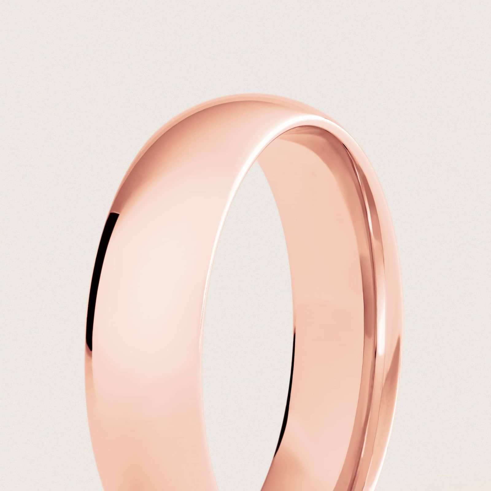 Skyline Comfort Fit Wedding Ring in 14k Rose Gold (6mm)