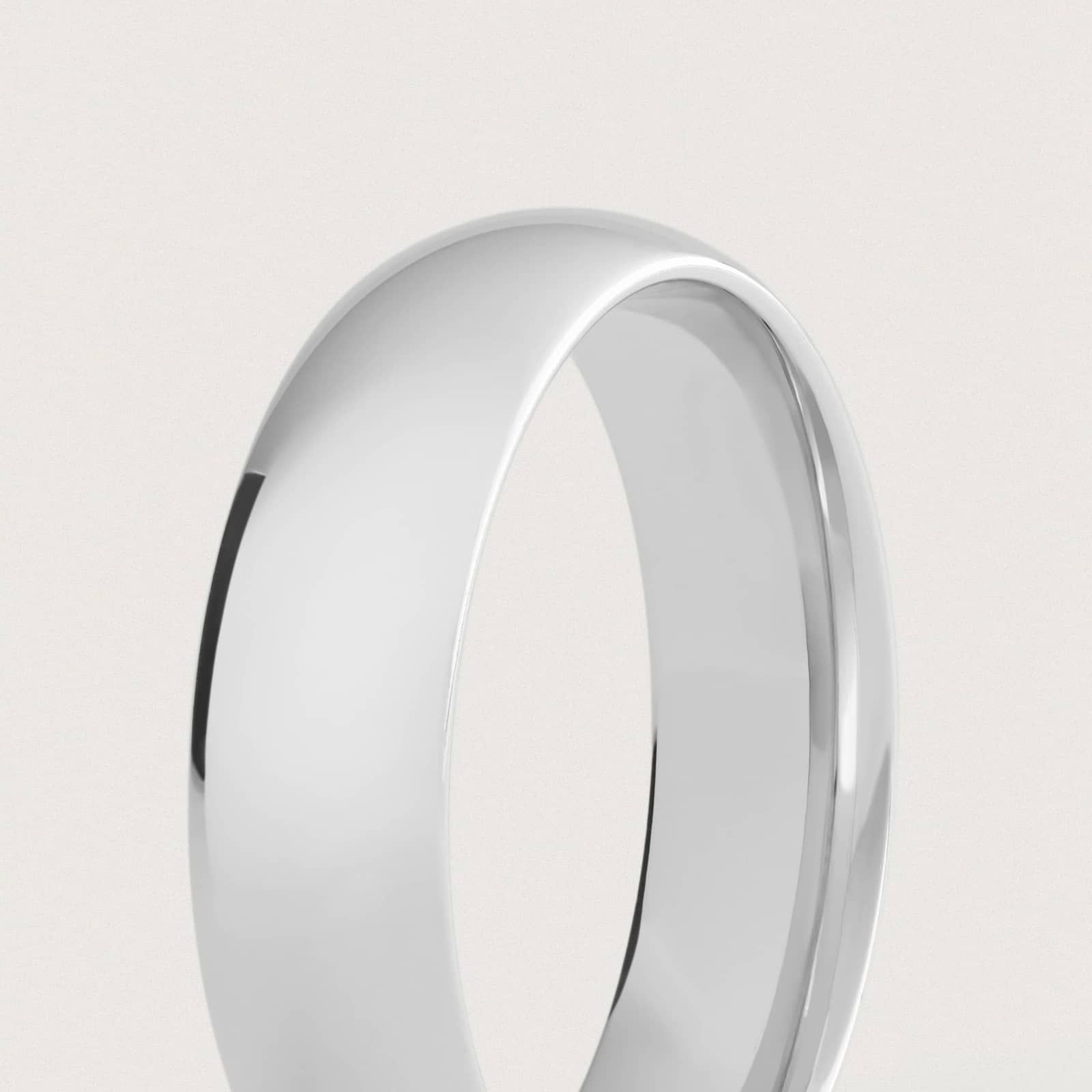 Skyline Comfort Fit Wedding Ring in 18k White Gold (6mm)
