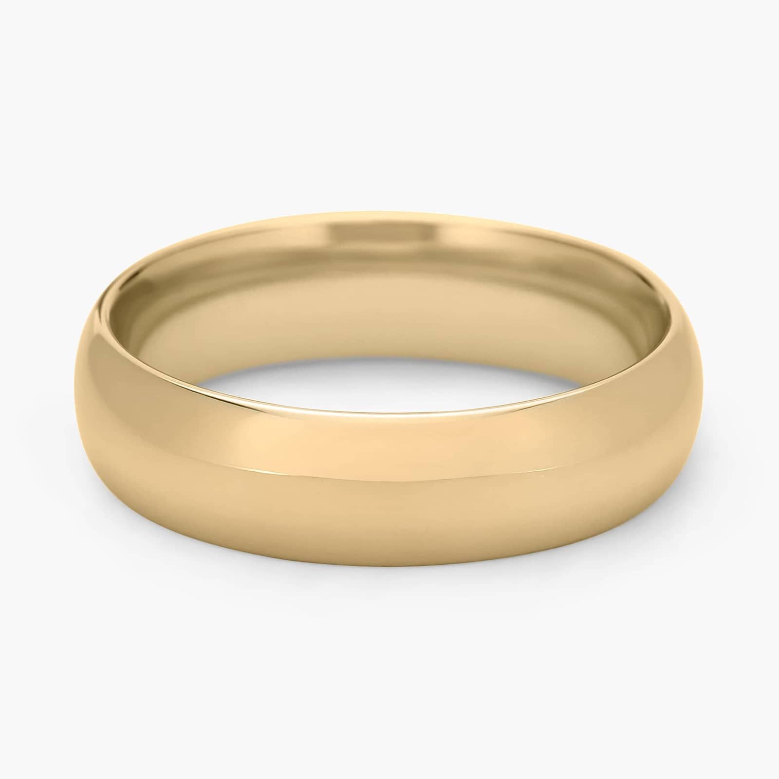 Skyline Comfort Fit Wedding Ring in 14k Yellow Gold (6mm)