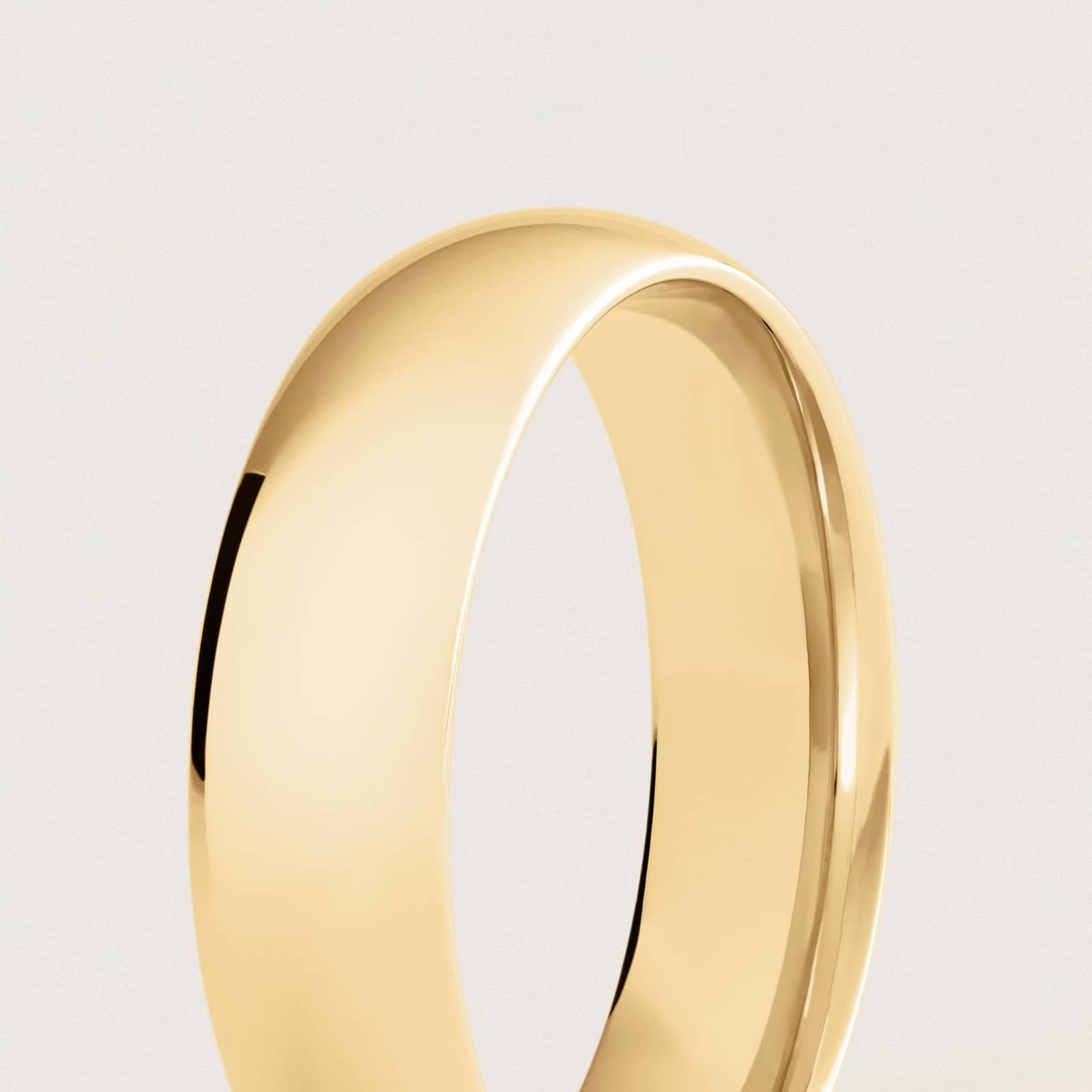 Skyline Comfort Fit Wedding Ring in 14k Yellow Gold (6mm)