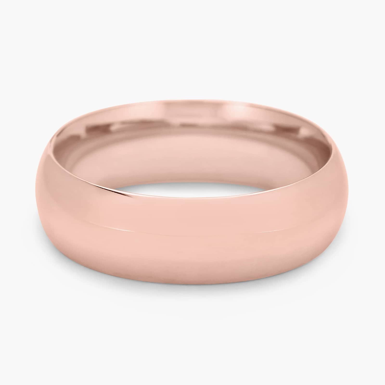 Skyline Comfort Fit Wedding Ring in 14k Rose Gold (7mm)