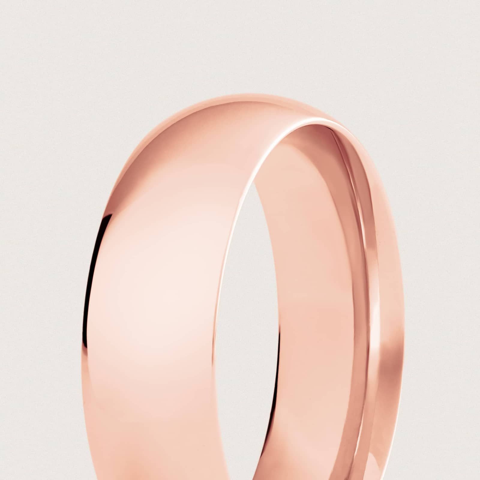 Skyline Comfort Fit Wedding Ring in 14k Rose Gold (7mm)