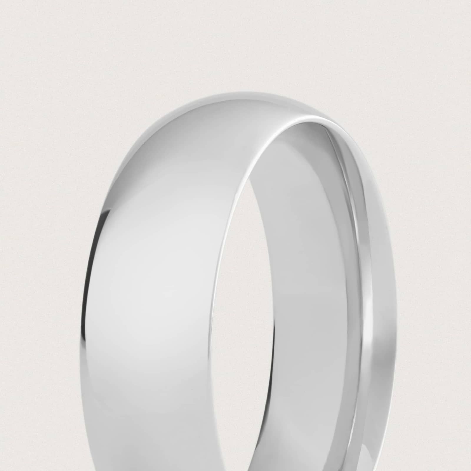 Skyline Comfort Fit Wedding Ring in 18k White Gold (7mm)