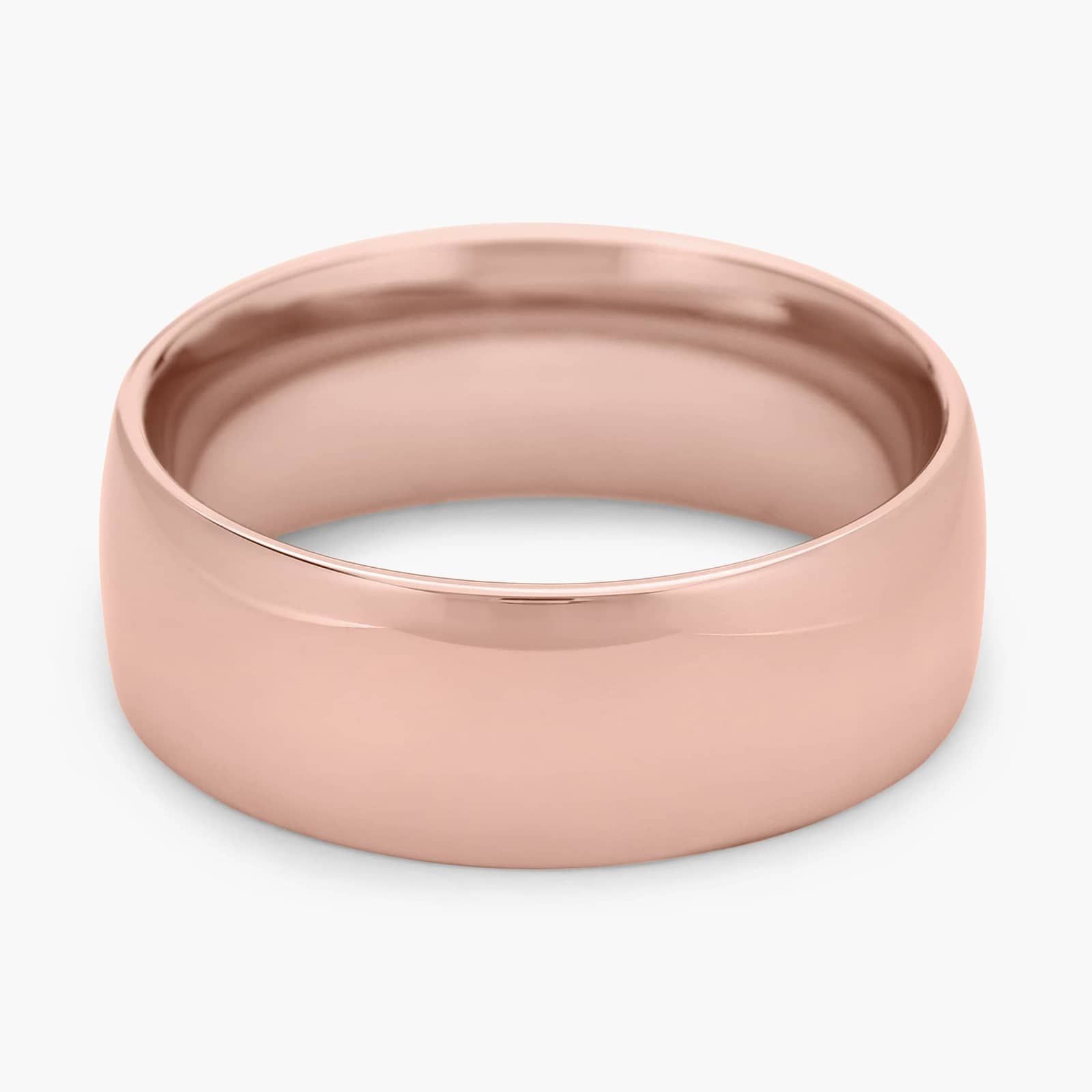 Skyline Comfort Fit Wedding Ring in 14k Rose Gold (8mm)