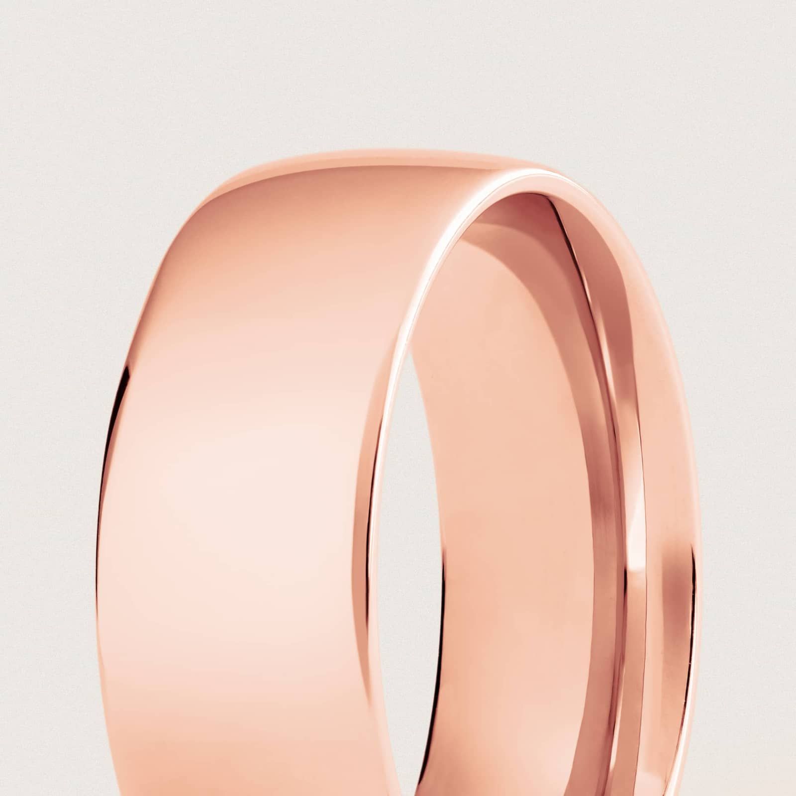 Skyline Comfort Fit Wedding Ring in 14k Rose Gold (8mm)