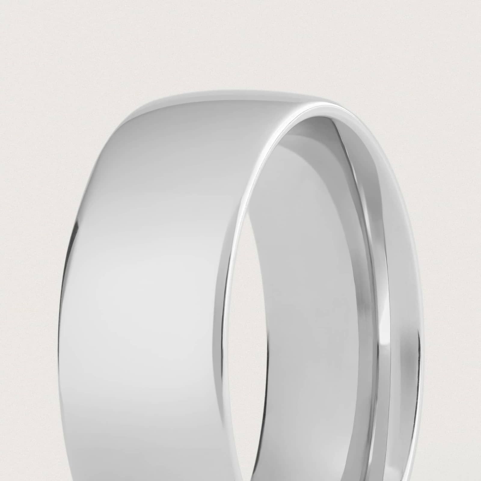 Skyline Comfort Fit Wedding Ring in 14k White Gold (8mm)