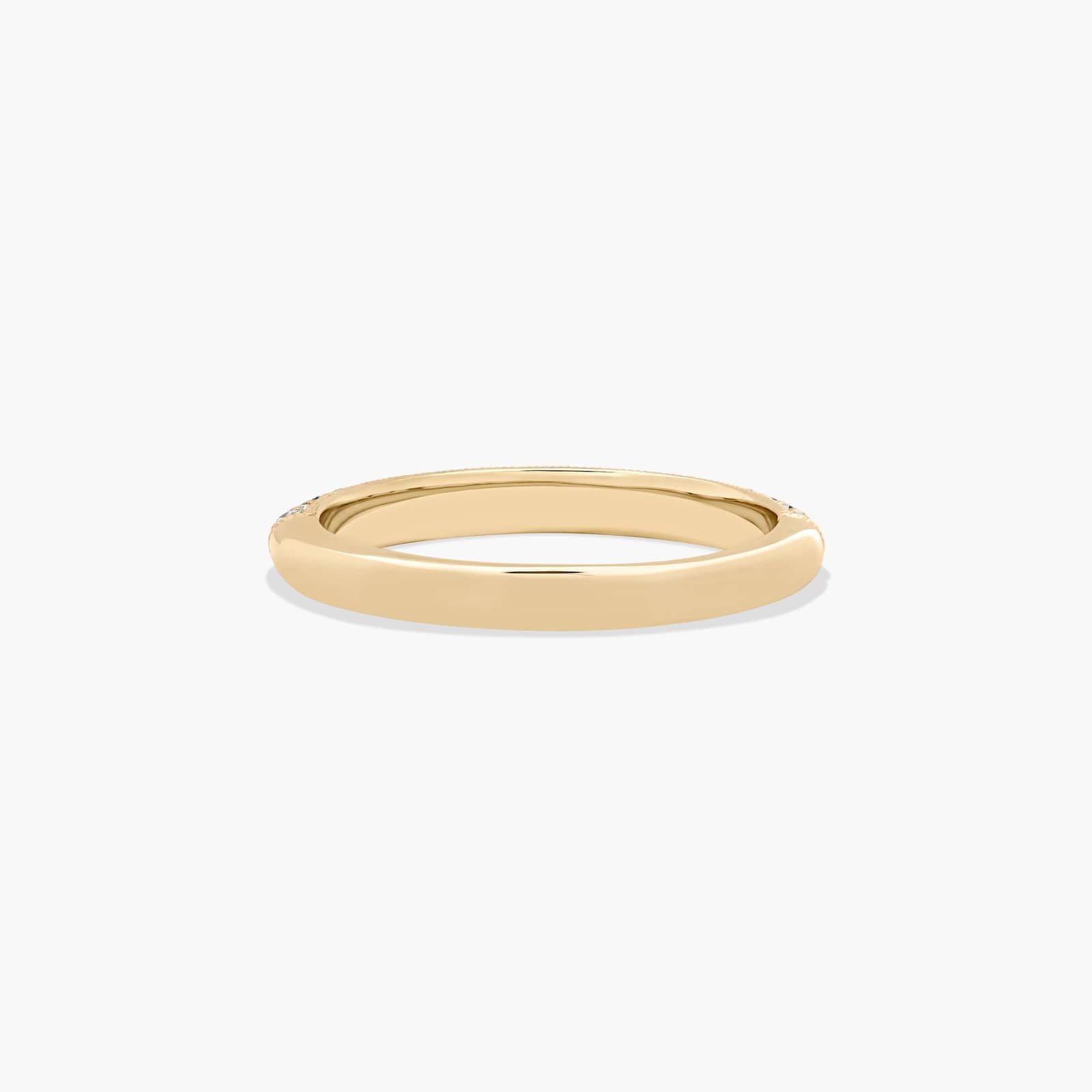 Pavé Knife Edge Lotus Lab-Grown Diamond Wedding Ring In 18K Yellow Gold (2.50mm) By James Allen