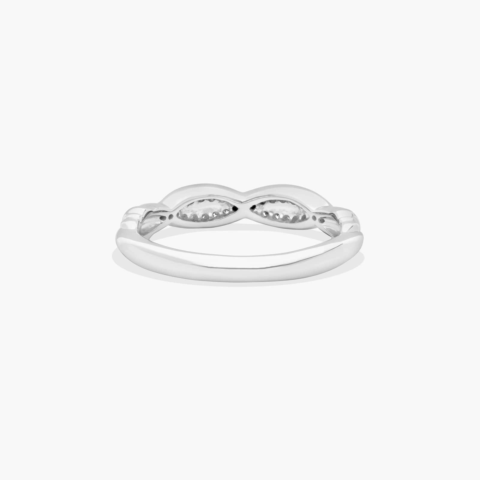 Pavé Crossover Diamond Wedding Ring In 18K White Gold (3.00mm) By James Allen