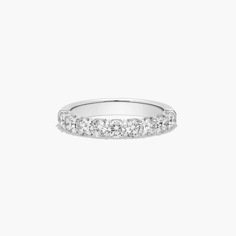 Shared Prong Crescent Wedding Ring With 1 CTW Diamonds In Platinum (3.00mm) By James Allen