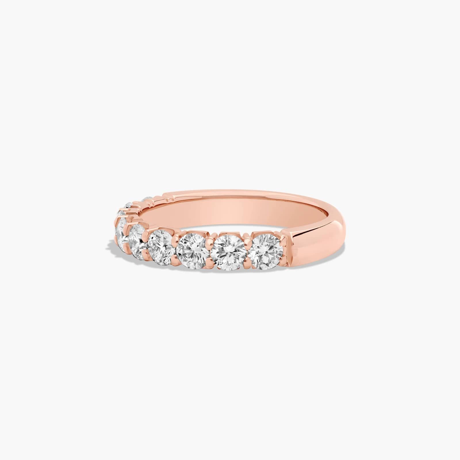 Shared Prong Crescent Wedding Ring With 1 CTW Diamonds In 14K Rose Gold (3.00mm) By James Allen
