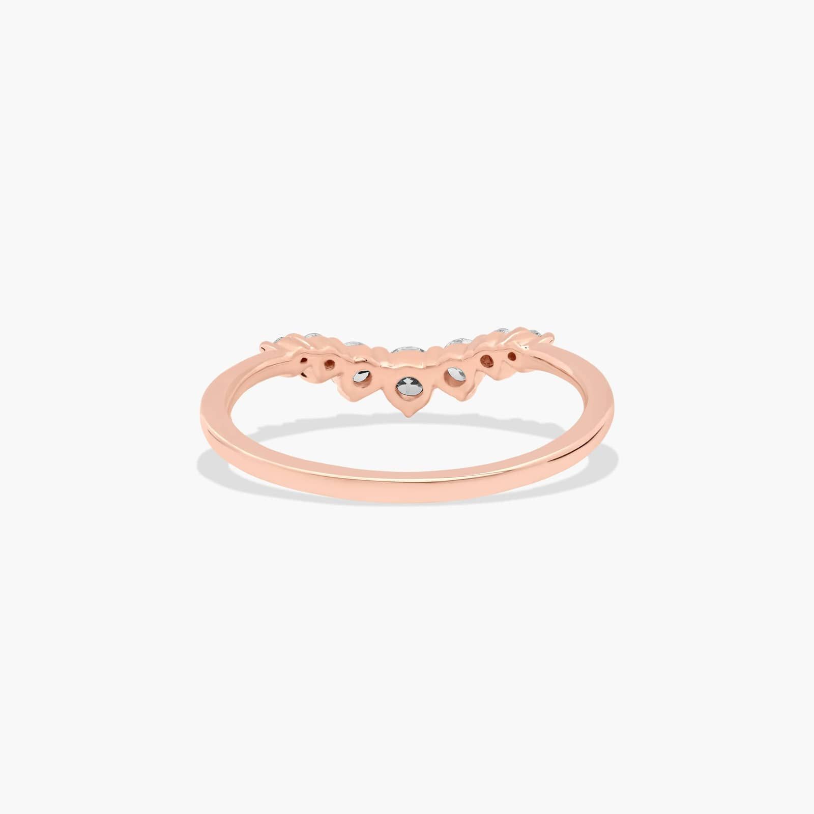 Graduated Tiara Wedding Ring With Round Diamonds In 14K Rose Gold (1.50mm) By James Allen