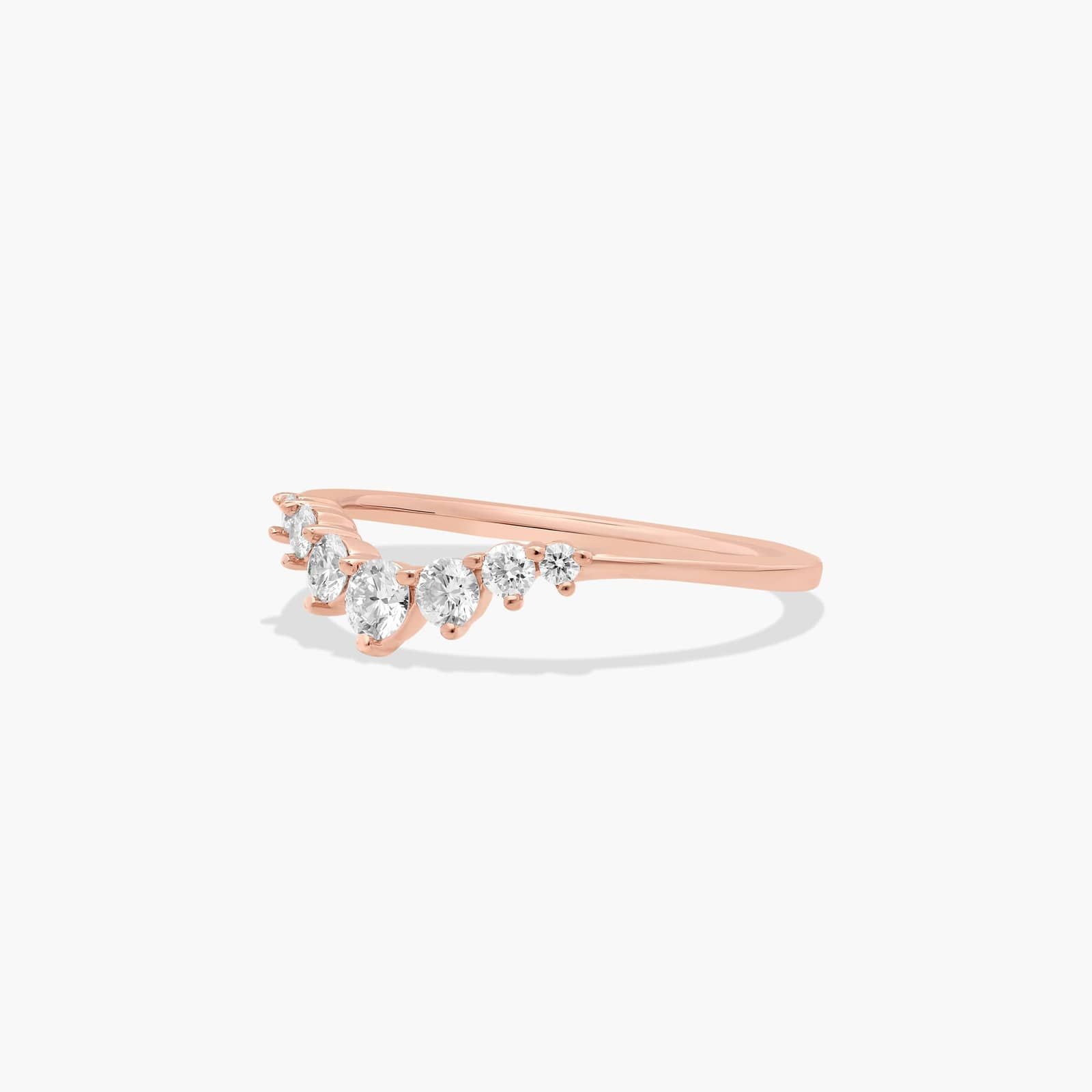 Graduated Tiara Wedding Ring With Round Lab-Grown Diamonds In 14K Rose Gold (1.50mm) By James Allen